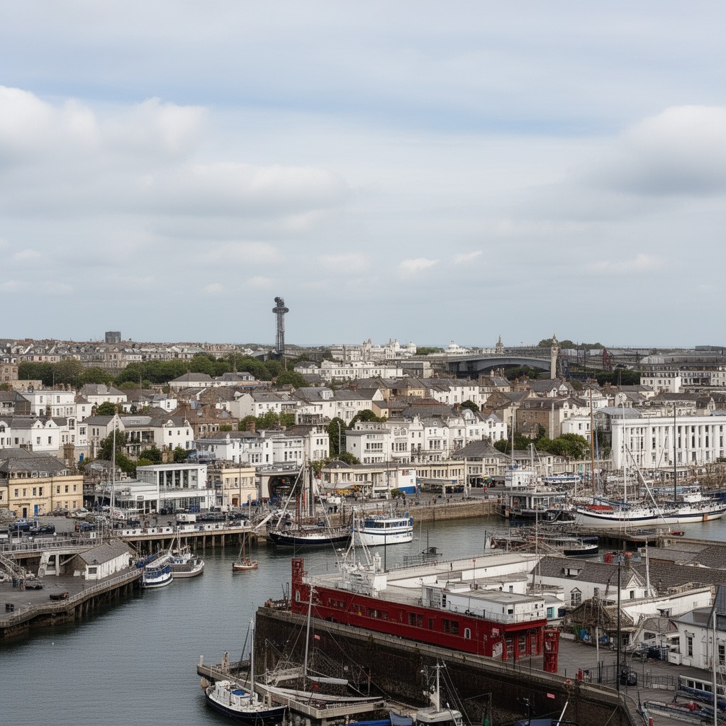 AI-generated illustration of East Cowes