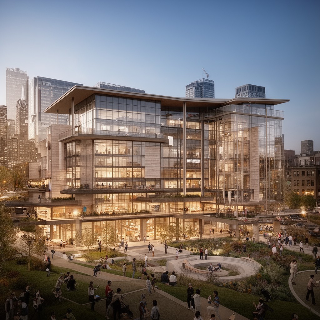 AI-generated illustration of Obama Presidential Center