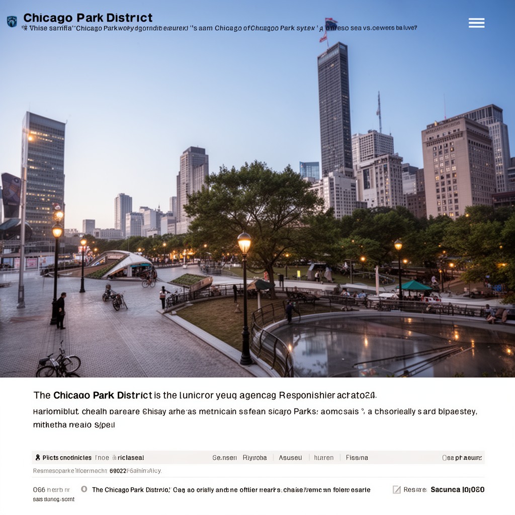AI-generated illustration of Chicago Park District