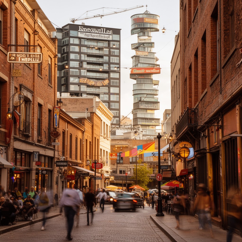 AI-generated illustration of Old City, Knoxville