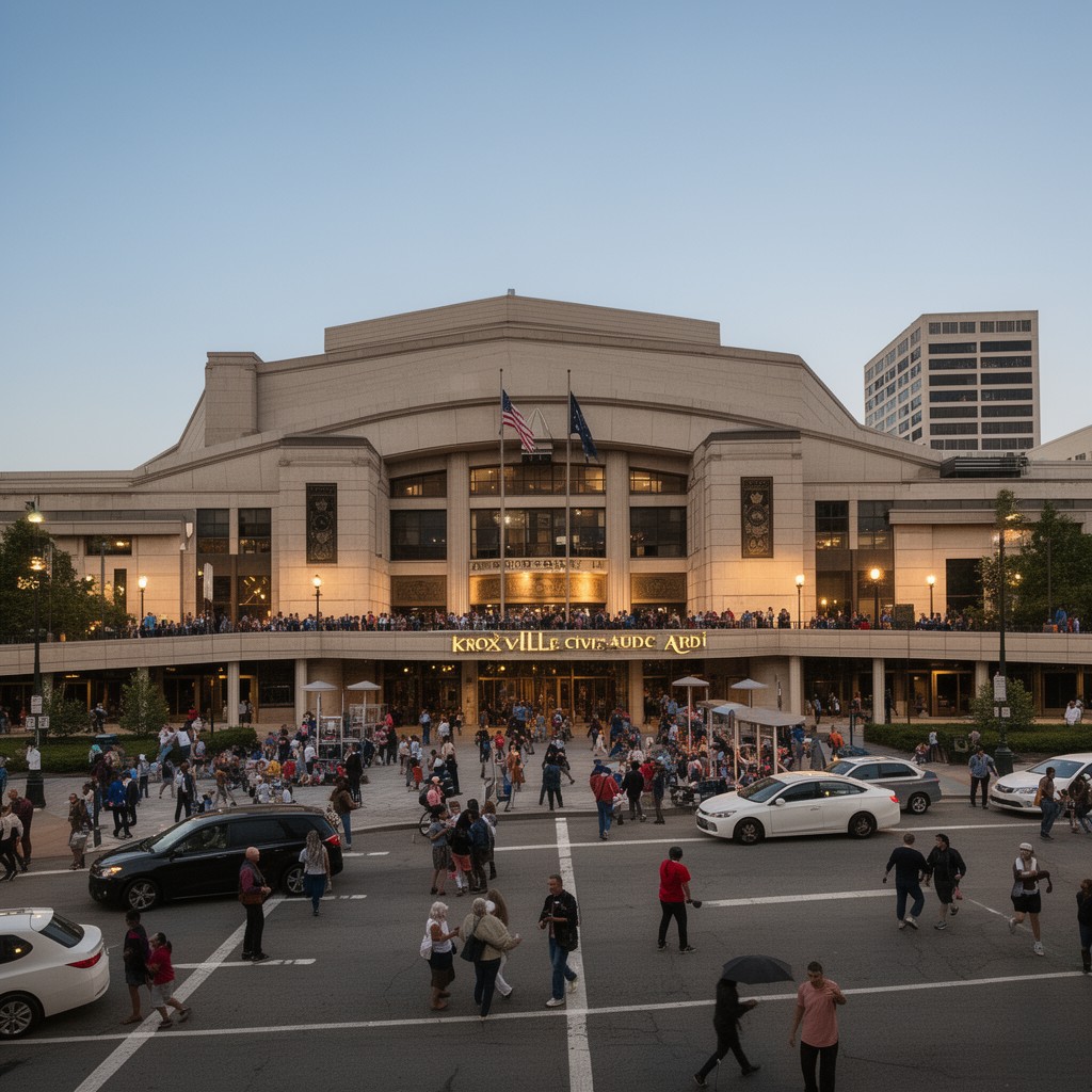 AI-generated illustration of Knoxville Civic Auditorium and Coliseum