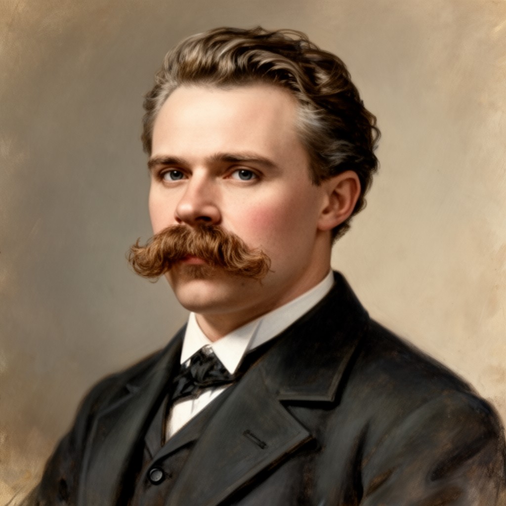 AI-generated illustration of Friedrich Nietzsche