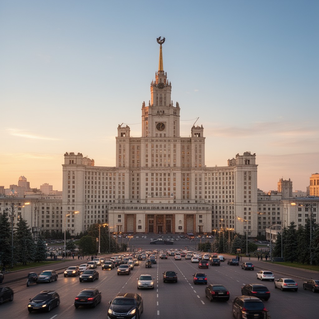 AI-generated illustration of Moscow State University