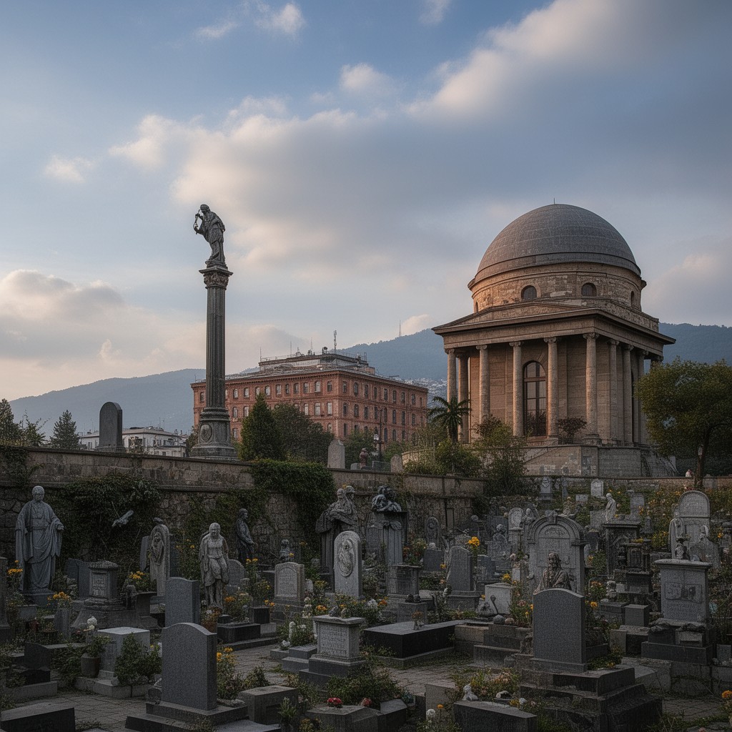AI-generated illustration of Mtatsminda Pantheon