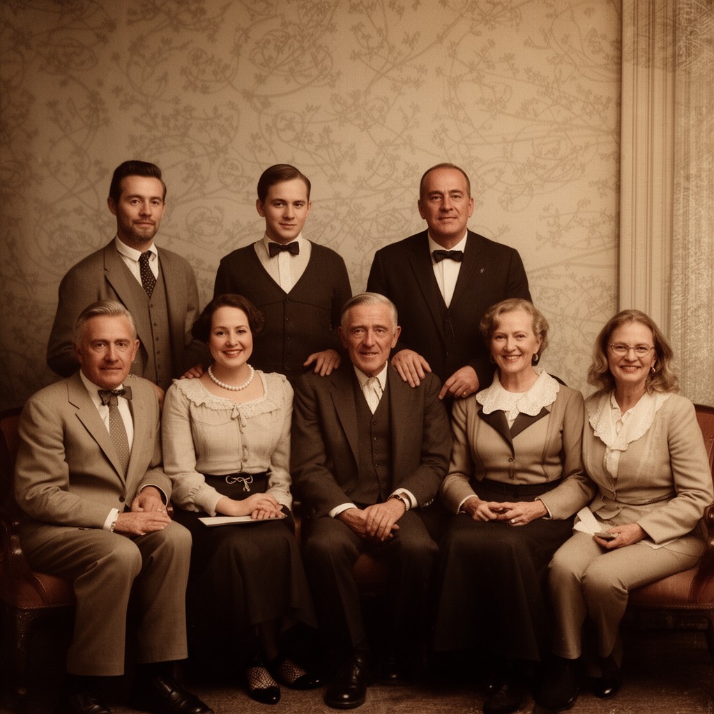 AI-generated illustration of Delano family