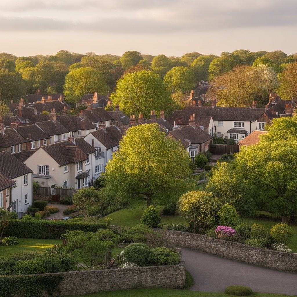 AI-generated illustration of Hayes, Kent, England