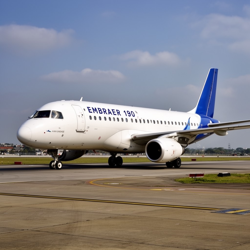 AI-generated illustration of Embraer 190