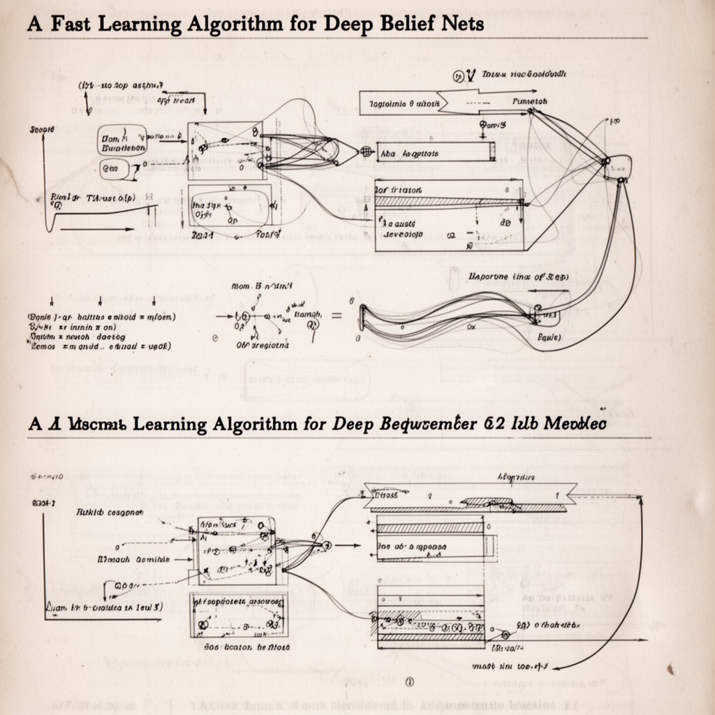 AI-generated illustration of “A fast learning algorithm for deep belief nets”