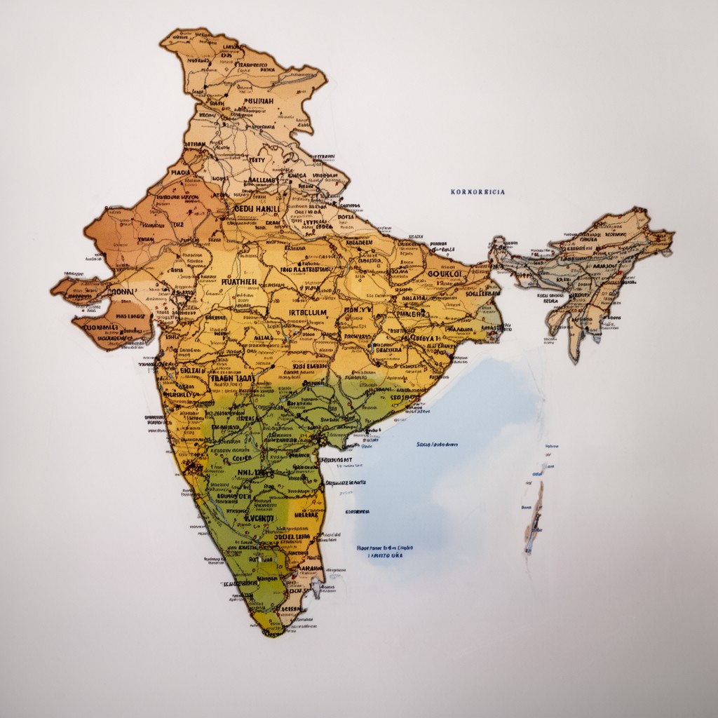 AI-generated illustration of India