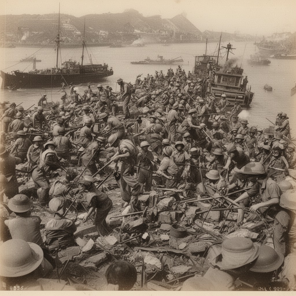 AI-generated illustration of Battle of Guangzhou