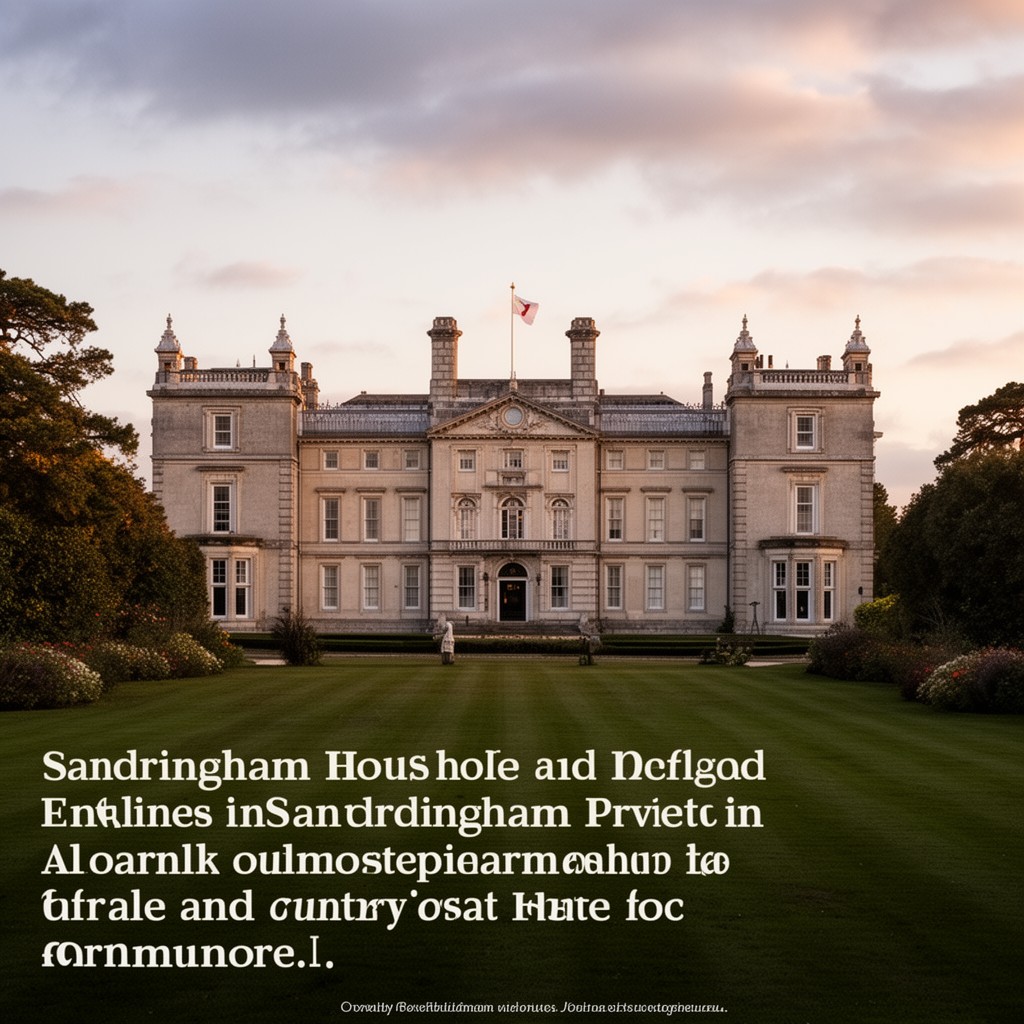 AI-generated illustration of Sandringham House, Norfolk, England