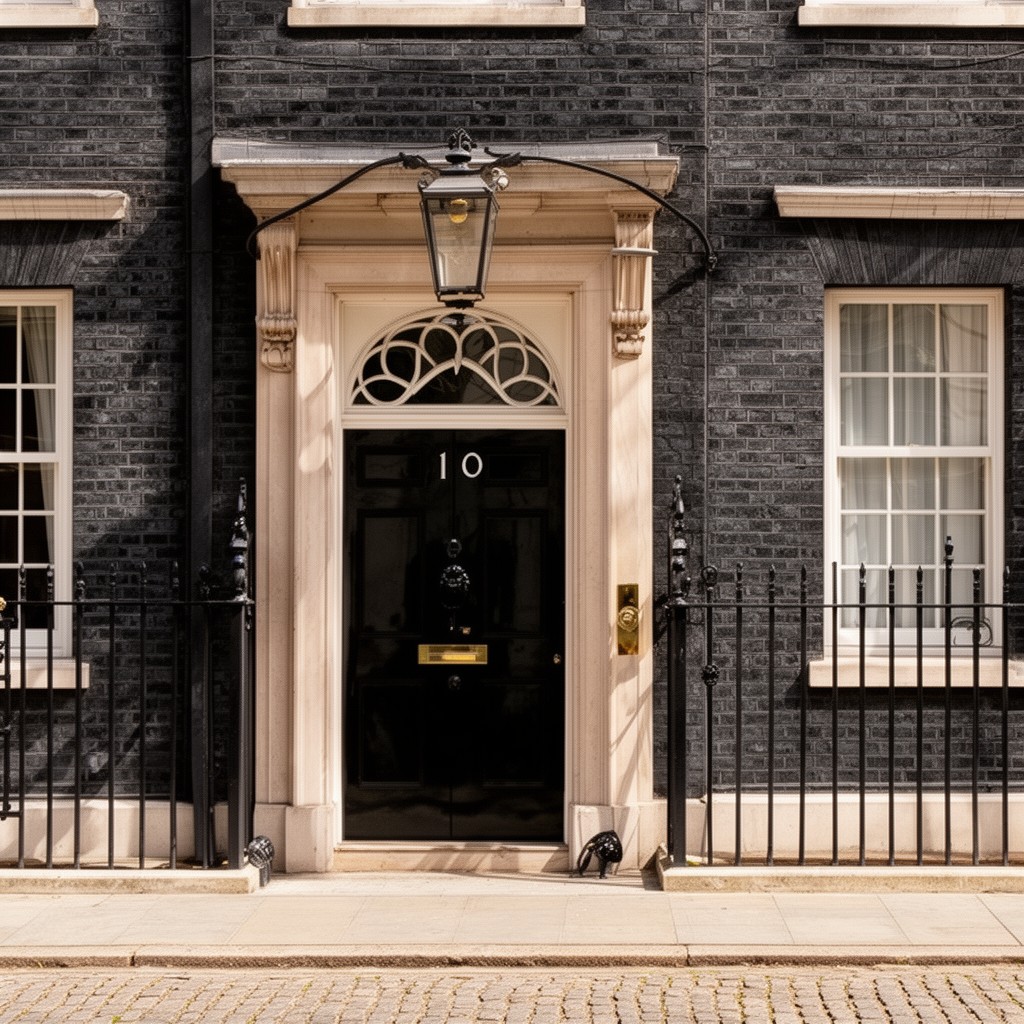 AI-generated illustration of 10 Downing Street