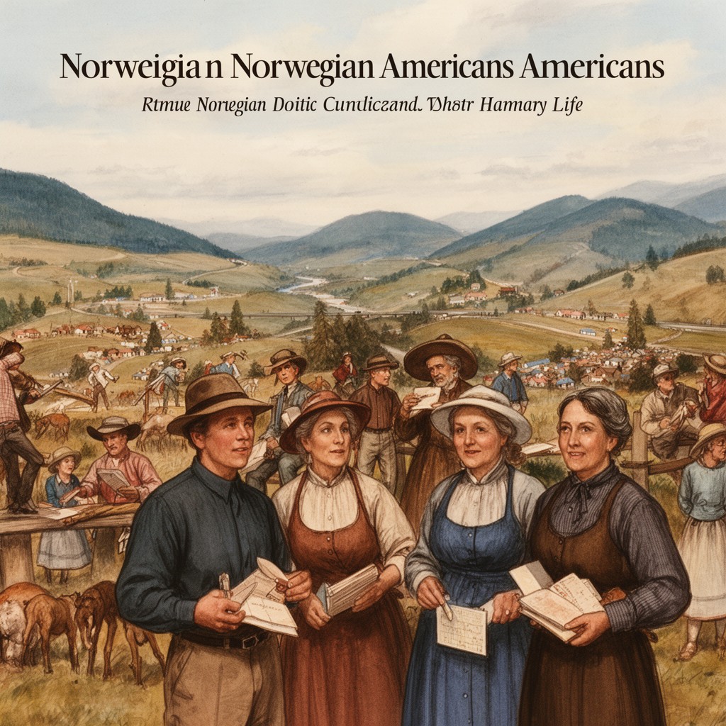 AI-generated illustration of Norwegian Americans
