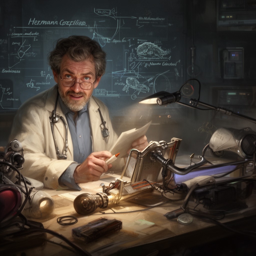 AI-generated illustration of Dr. Hermann Gottlieb