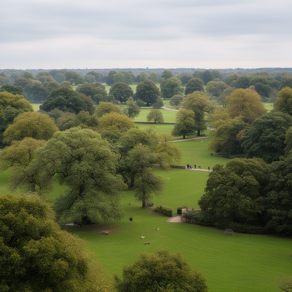 AI-generated illustration of Bushy Park