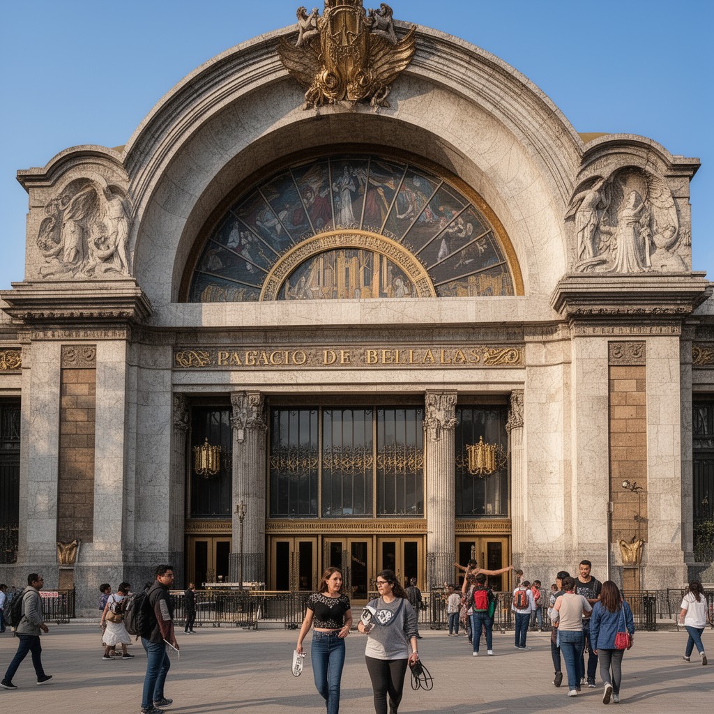 AI-generated illustration of Palacio de Bellas Artes