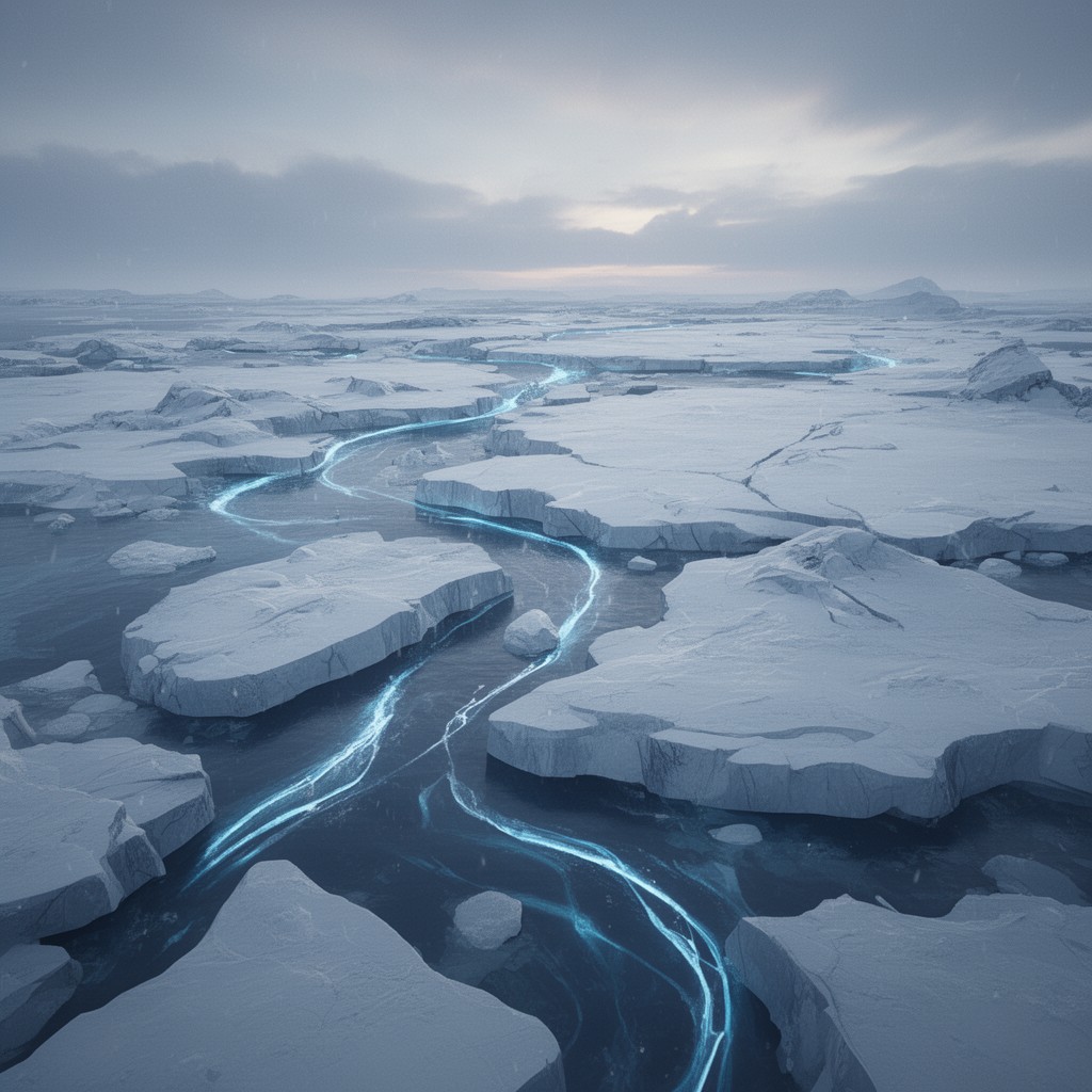 AI-generated illustration of Gakkel Ridge