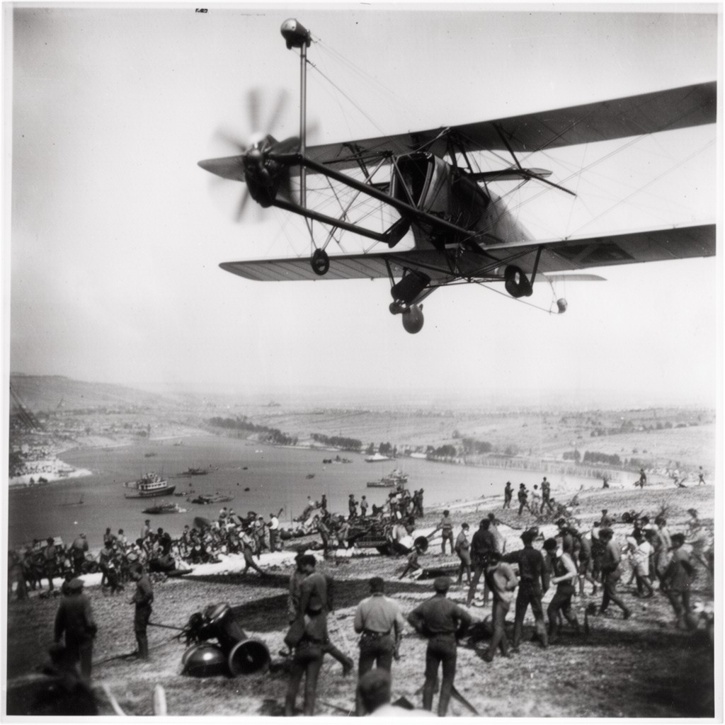 AI-generated illustration of Gallipoli Campaign air operations