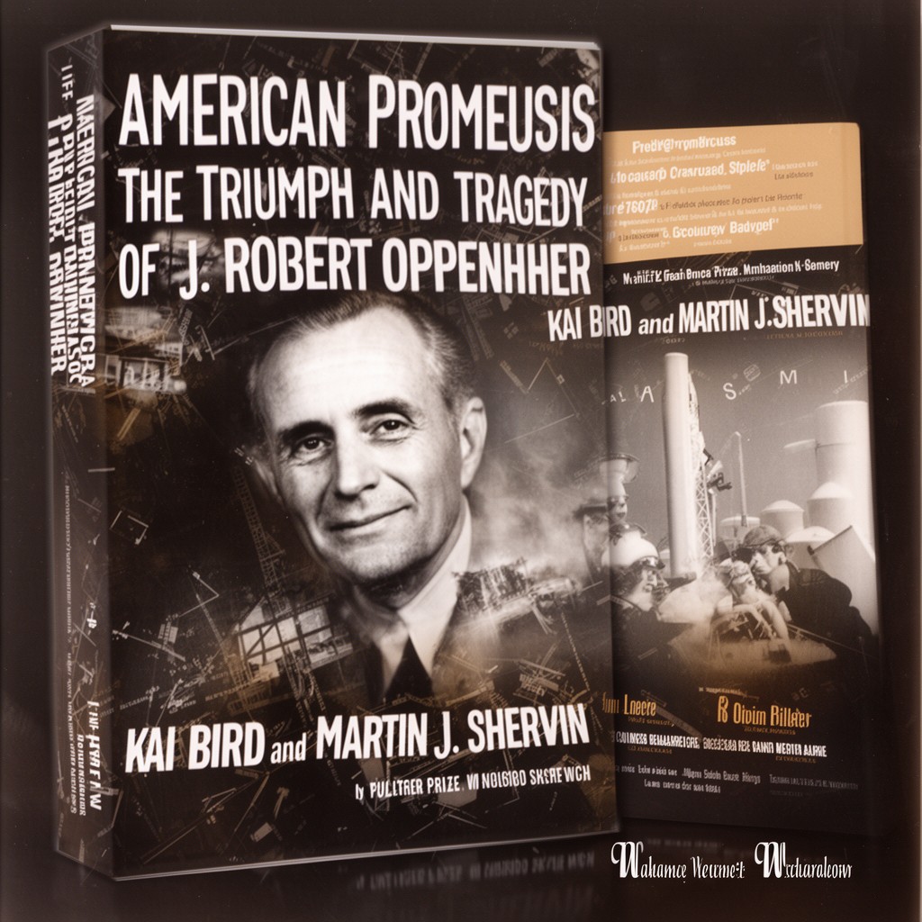 AI-generated illustration of American Prometheus: The Triumph and Tragedy of J. Robert Oppenheimer