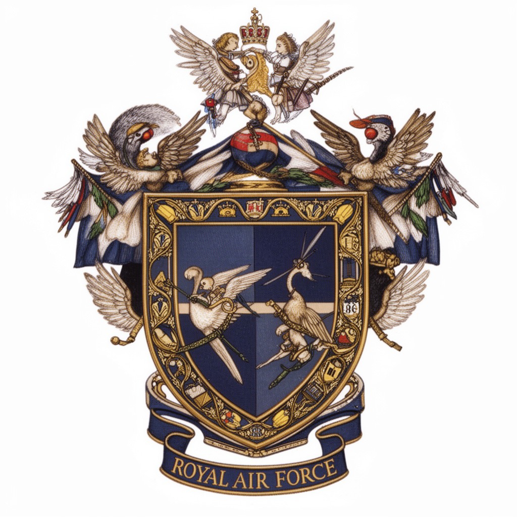 AI-generated illustration of Royal Air Force heraldry