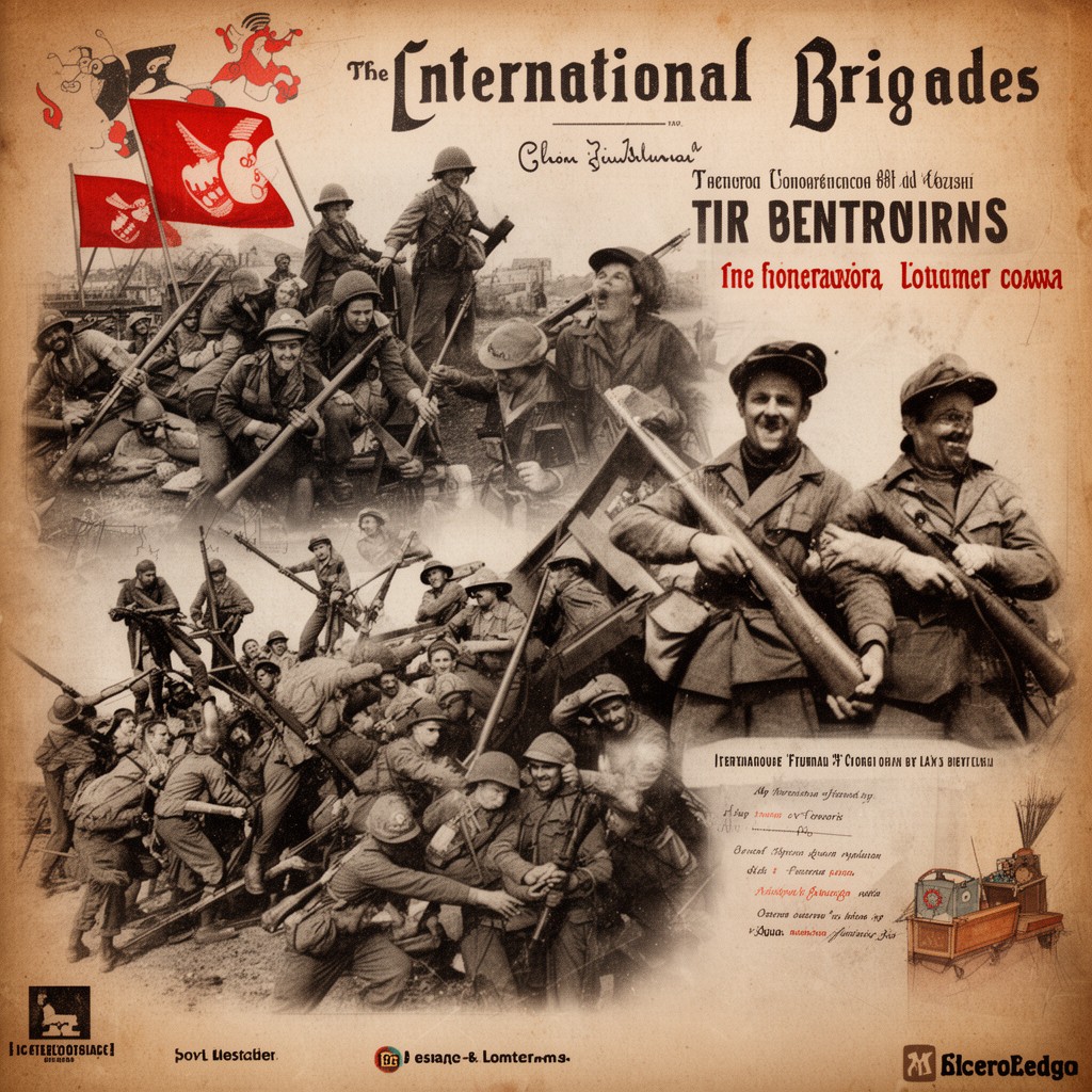 AI-generated illustration of International Brigades