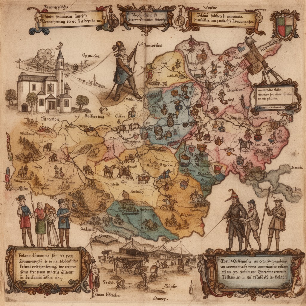 AI-generated illustration of Poland-Lithuania in the early modern period