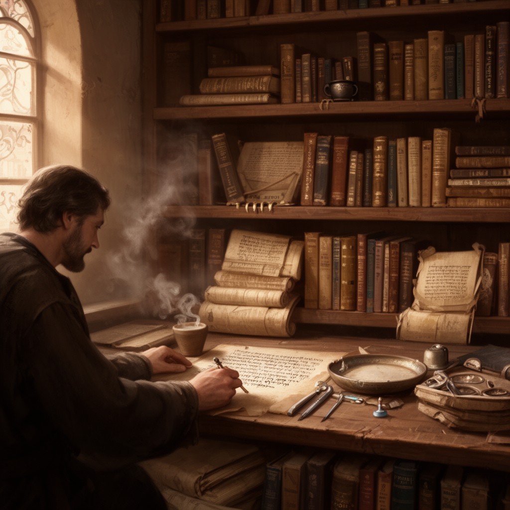 AI-generated illustration of scribes of Judah