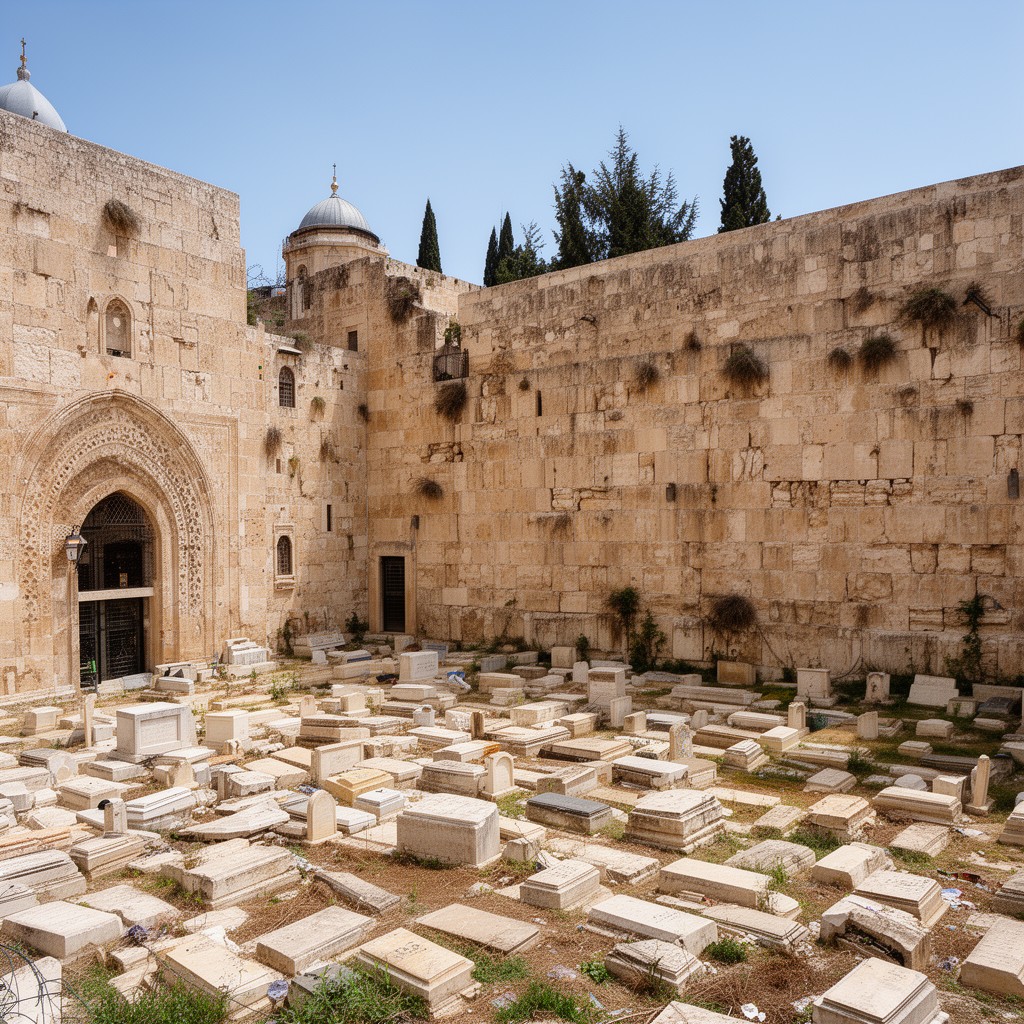 AI-generated illustration of Bab al-Rahma Cemetery