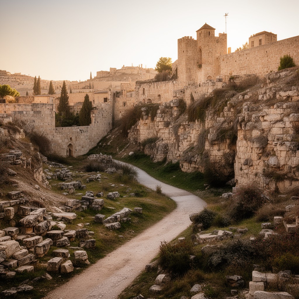 AI-generated illustration of Kidron Valley