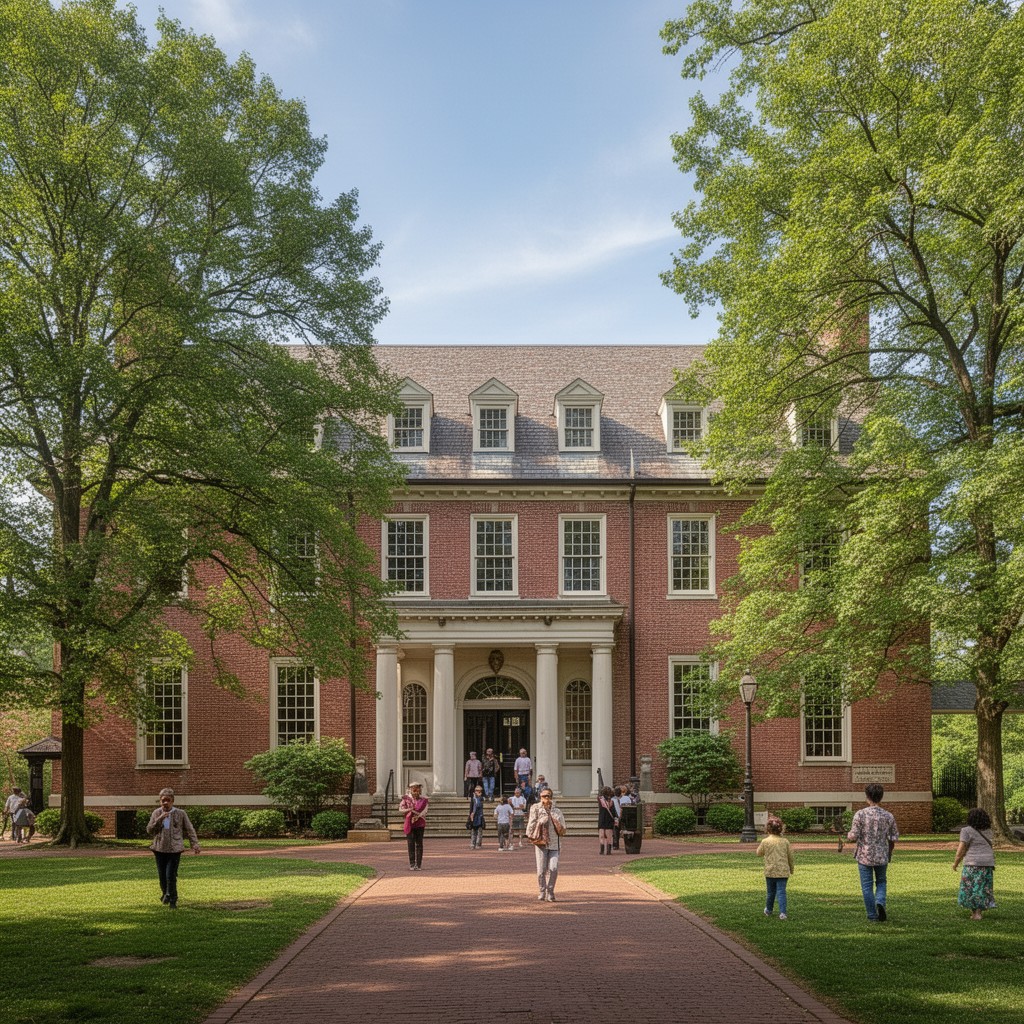 AI-generated illustration of the college at Newtowne