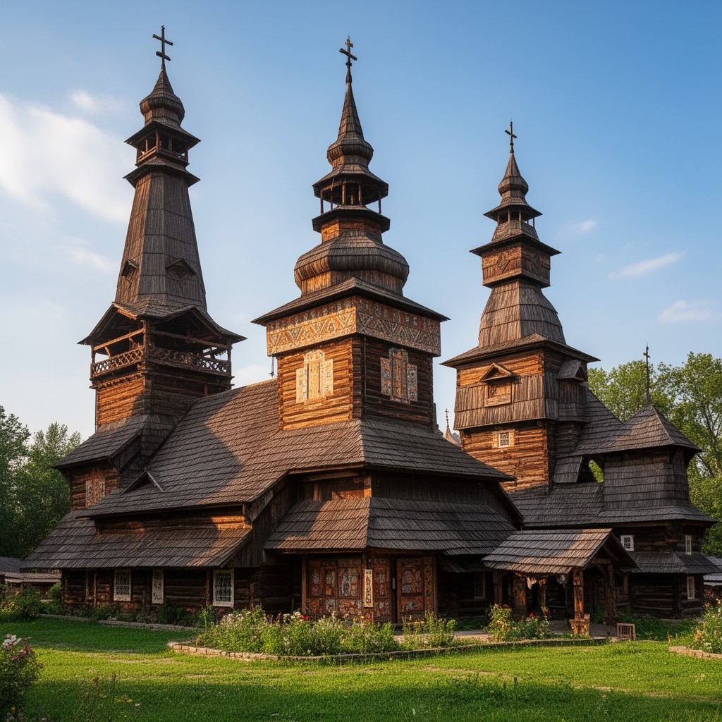 AI-generated illustration of Wooden Churches of Southern Lesser Poland