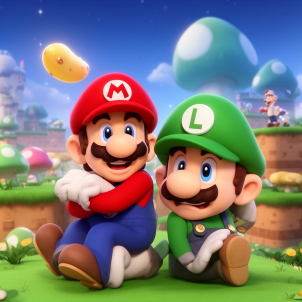 AI-generated illustration of The Super Mario Bros. Movie