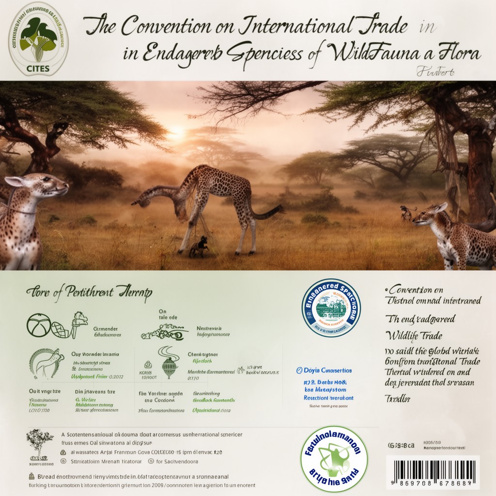 AI-generated illustration of Convention on International Trade in Endangered Species of Wild Fauna and Flora