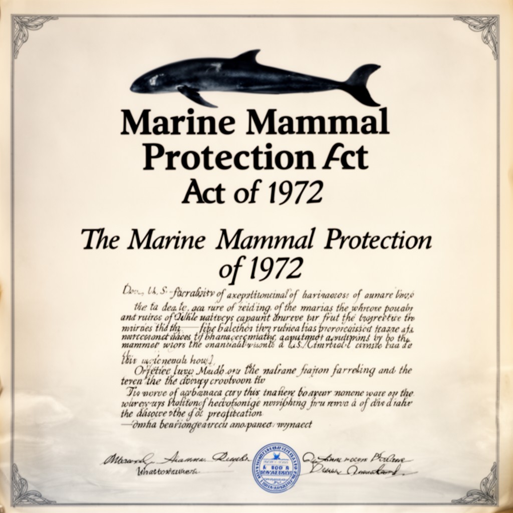 AI-generated illustration of Marine Mammal Protection Act of 1972