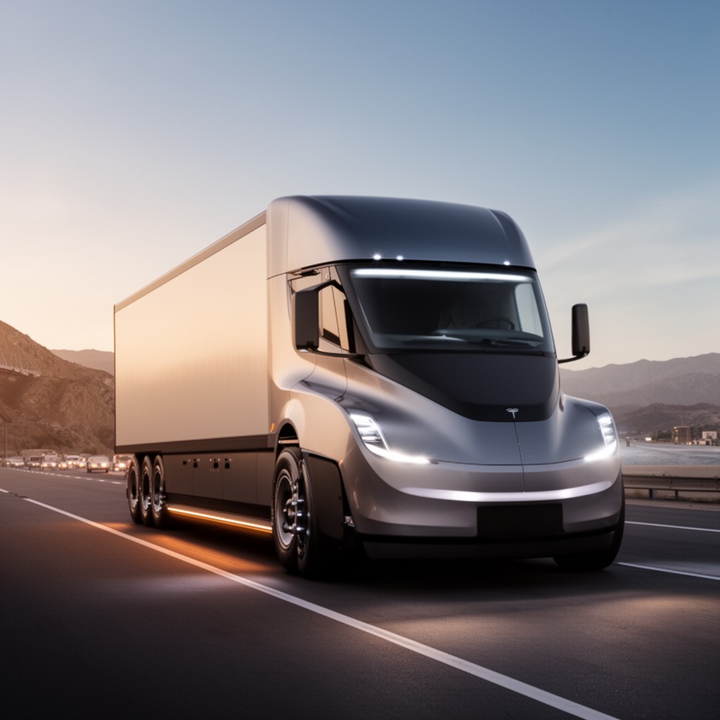 AI-generated illustration of Tesla Semi