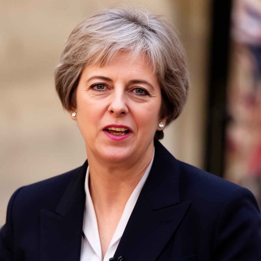 AI-generated illustration of Theresa May