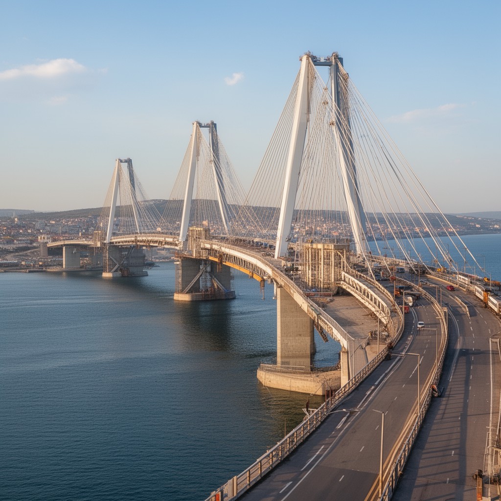 AI-generated illustration of Crimean Bridge
