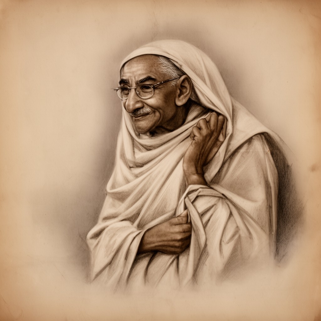 AI-generated illustration of Karamchand Gandhi