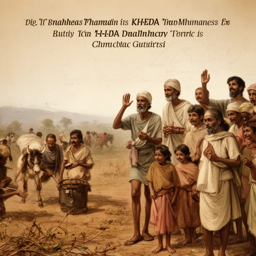 AI-generated illustration of Kheda Satyagraha