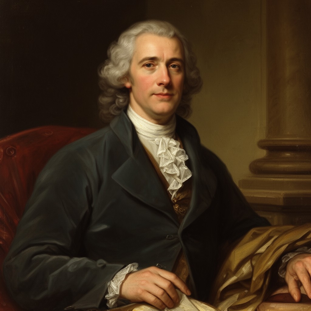 AI-generated illustration of Baron d'Holbach