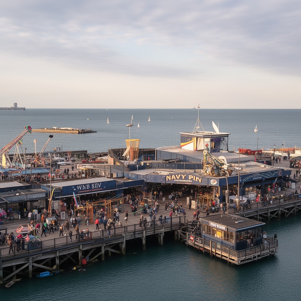 AI-generated illustration of Navy Pier