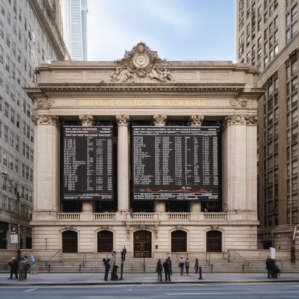 AI-generated illustration of Chicago Stock Exchange