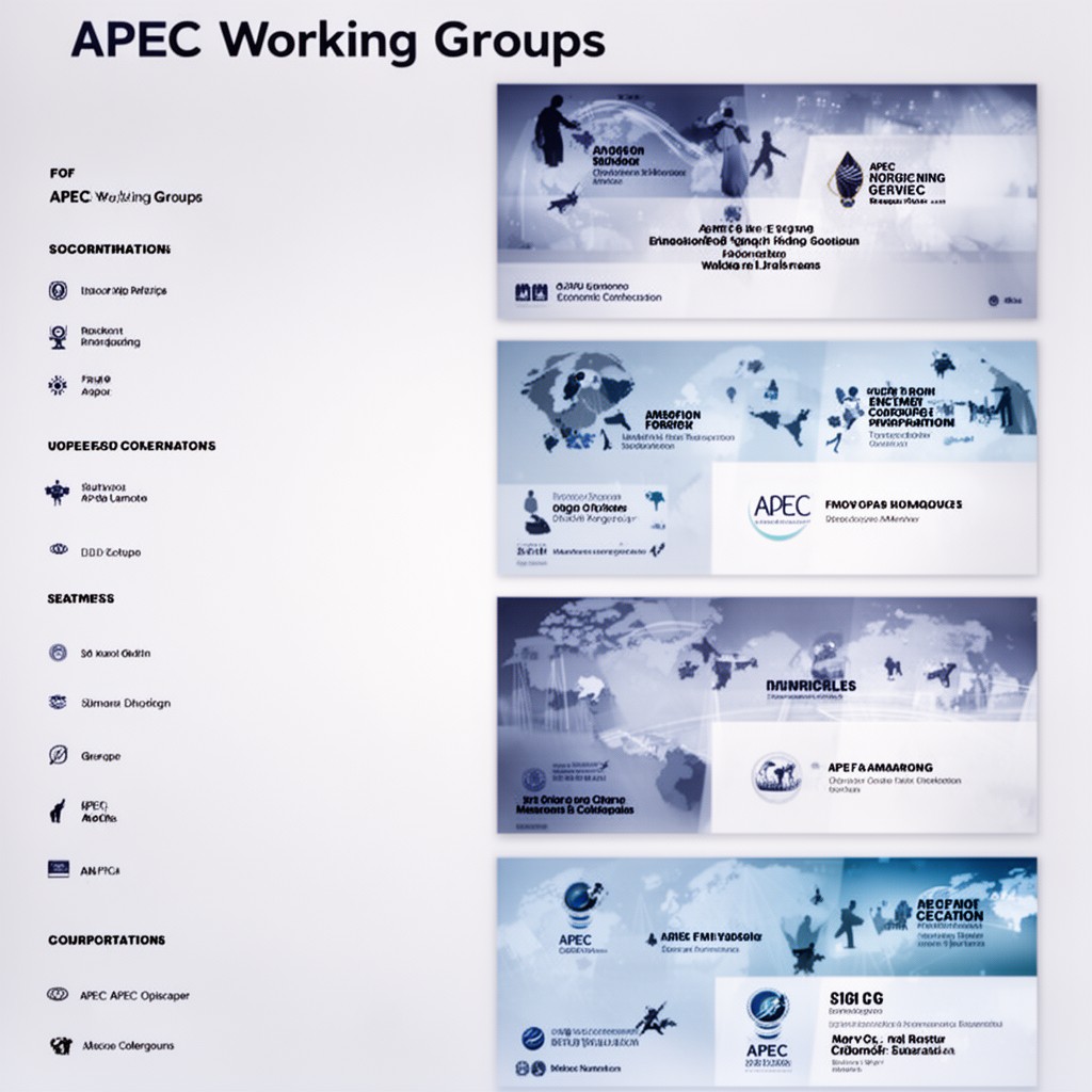 AI-generated illustration of APEC Working Groups