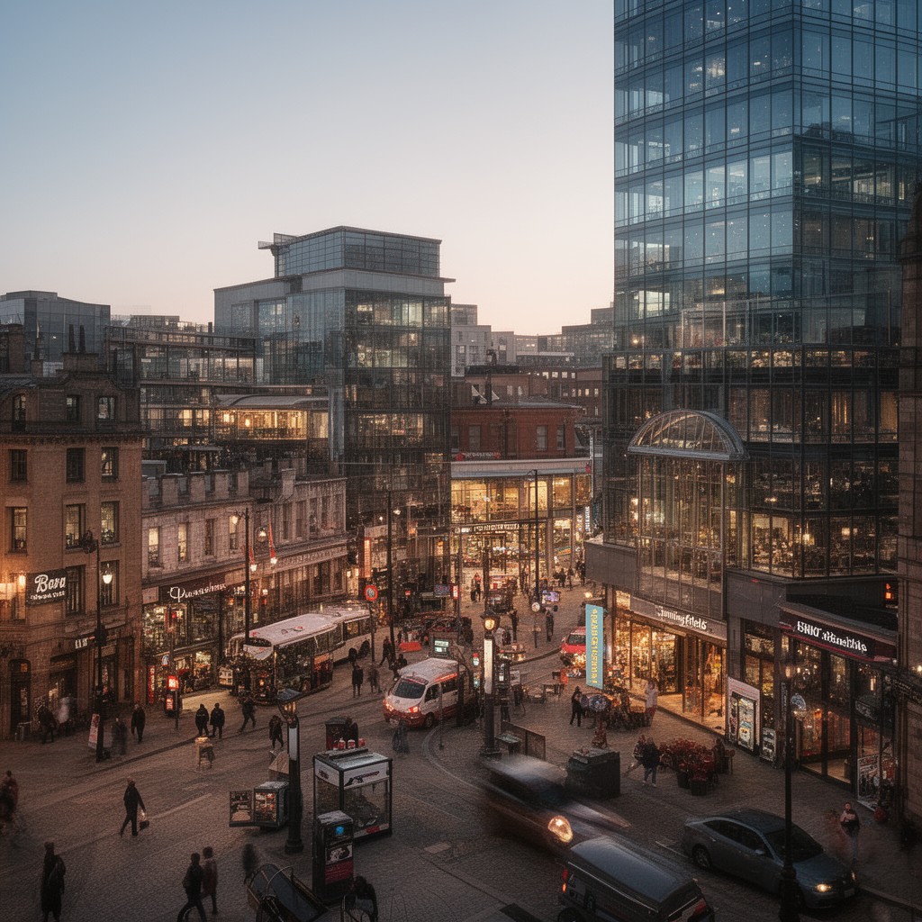 AI-generated illustration of Spinningfields