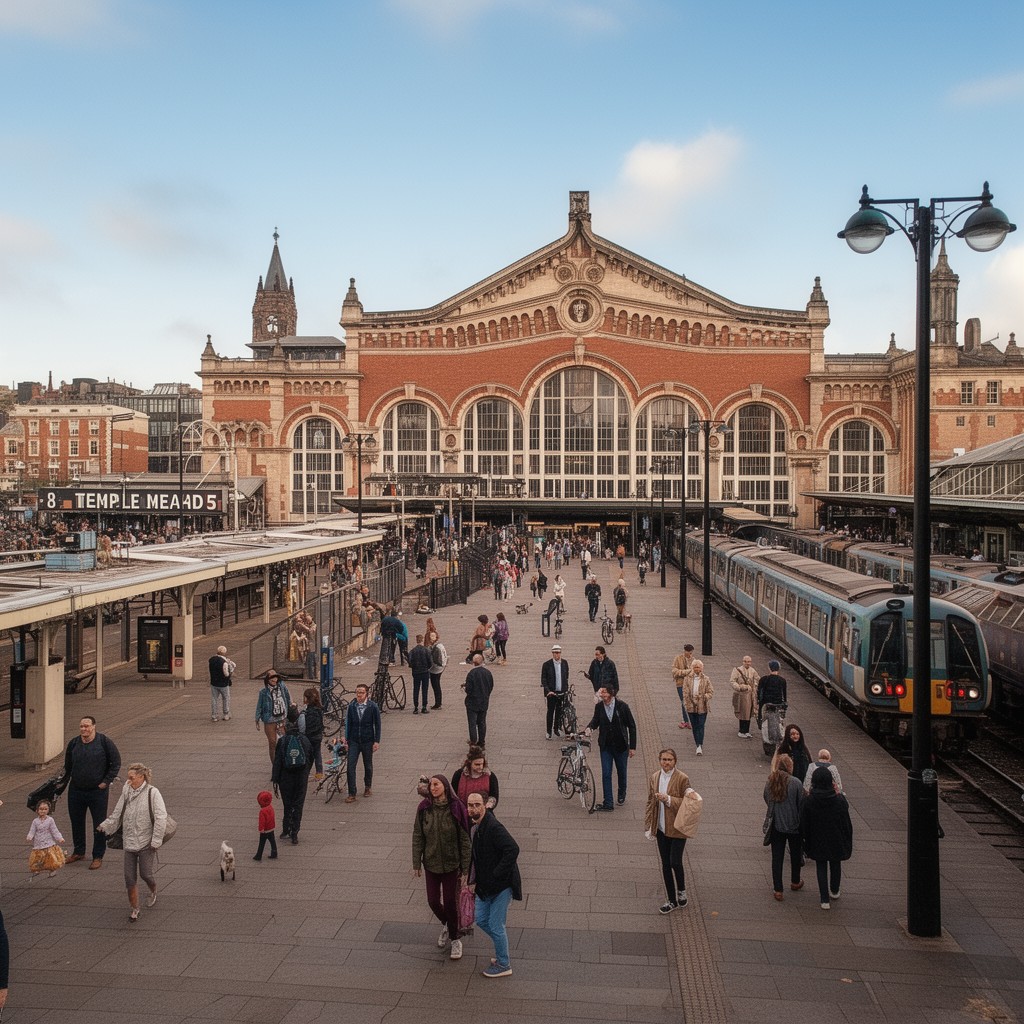 AI-generated illustration of Bristol Temple Meads
