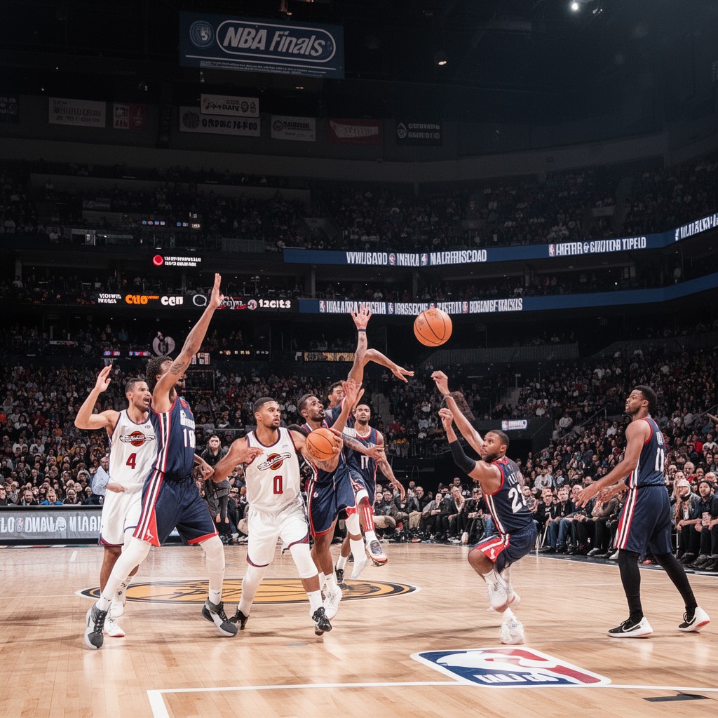 AI-generated illustration of NBA Finals games