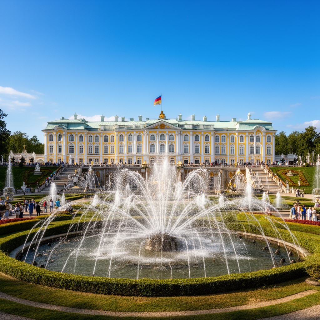 AI-generated illustration of Peterhof Palace