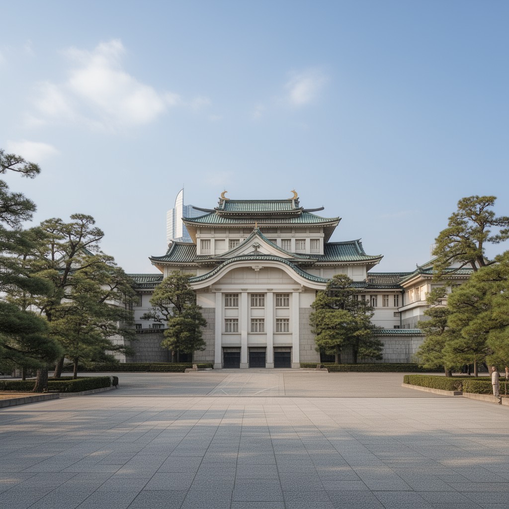 AI-generated illustration of Tokyo Imperial Palace