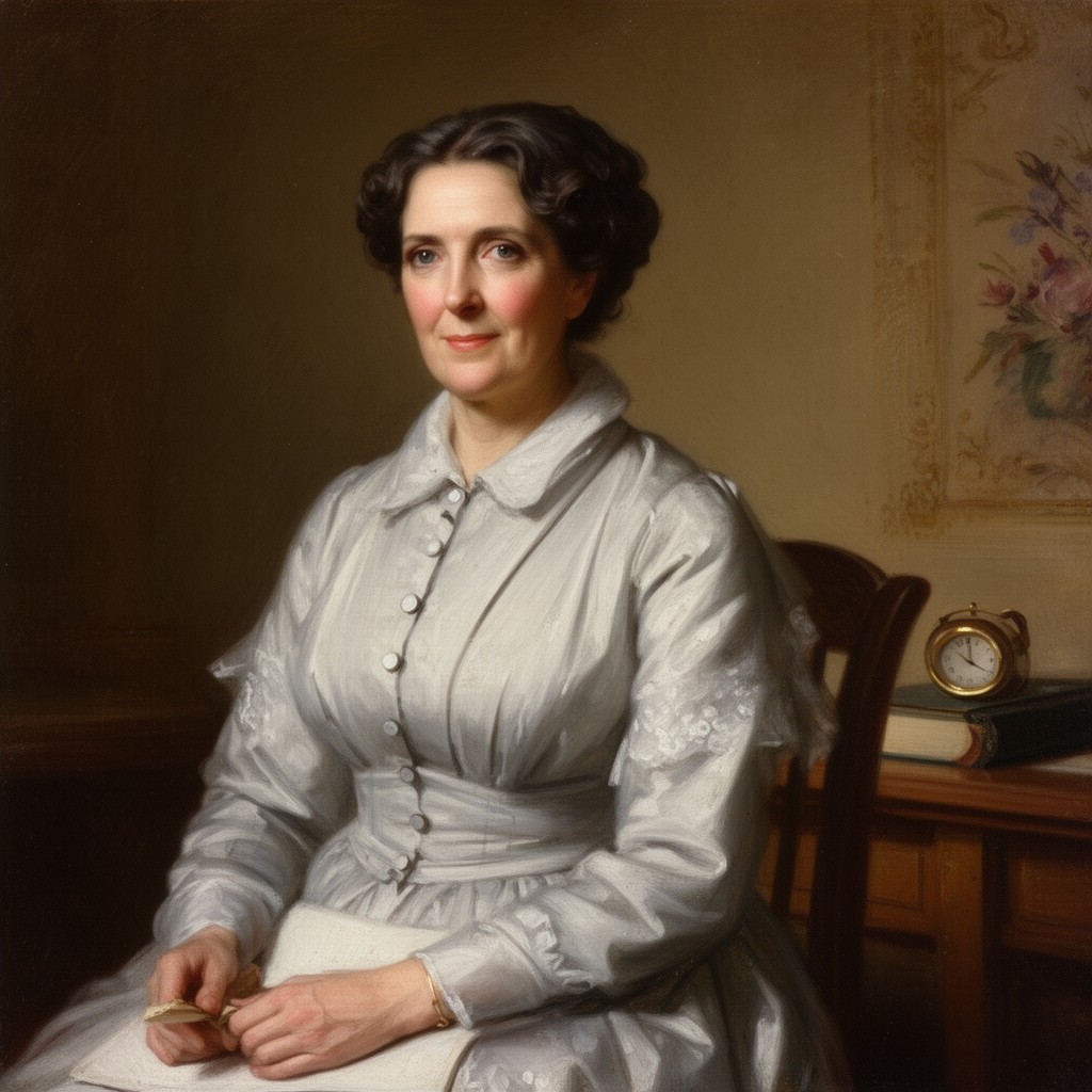 AI-generated illustration of Catharine Beecher