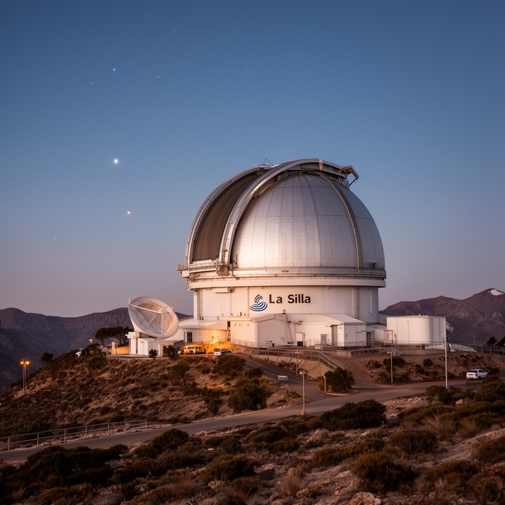 AI-generated illustration of La Silla Observatory